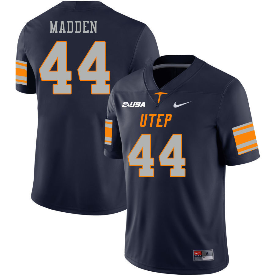 Men-Youth #44 Dimitri Madden UTEP Miners 2023 College Football Jerseys Stitched-Navy